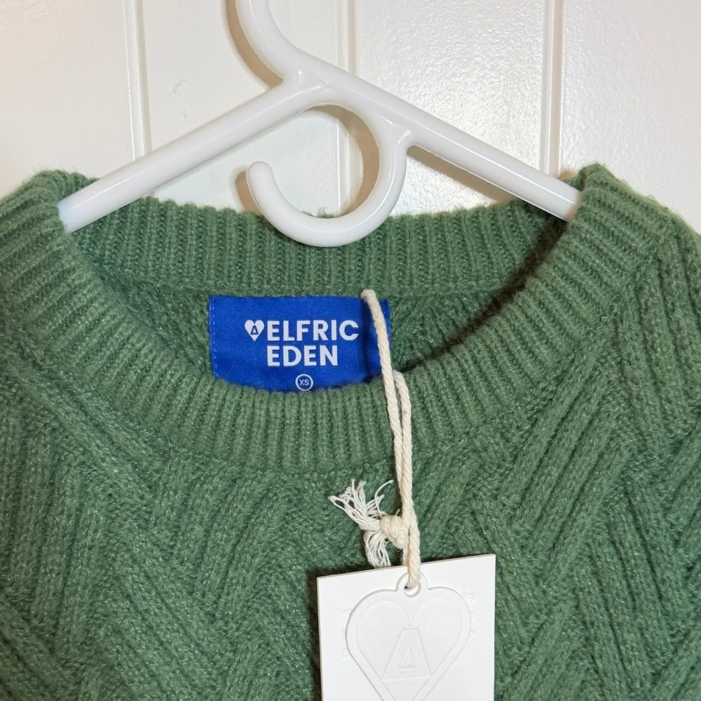 Aelfric Eden Forest Green Crewneck Oversized Sweater
